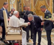 Neluțu Varga şi Pietro Chiodi, vizită privată la Papa Francisc. Foto: captură Fanatik