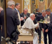 Neluțu Varga şi Pietro Chiodi, vizită privată la Papa Francisc. Foto: captură Fanatik