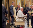 Neluțu Varga şi Pietro Chiodi, vizită privată la Papa Francisc. Foto: captură Fanatik