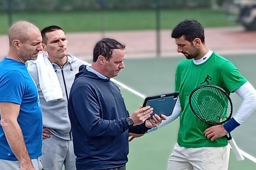 Novak Djokovic și Mark Kovacs / foto: X