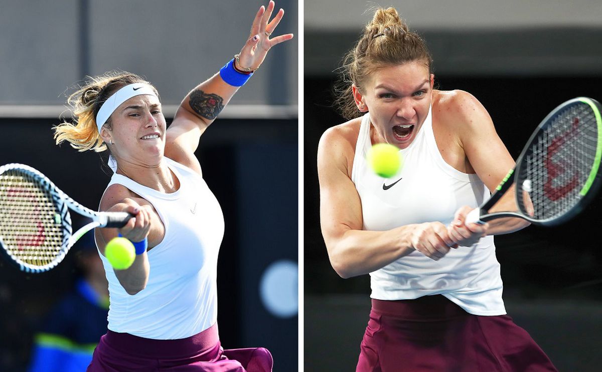 Când se joacă Simona Halep - Aryna Sabalenka în sferturile WTA Adelaide. Cine transmite la TV