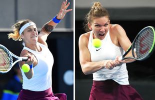 Când se joacă Simona Halep - Aryna Sabalenka în sferturile WTA Adelaide. Cine transmite la TV