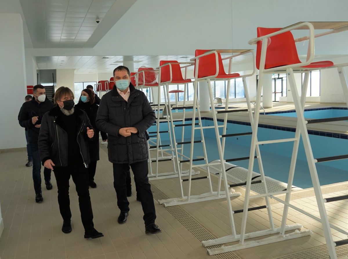 FOTO Imagini spectaculoase din Complexul Olimpic de Natație Otopeni! Inaugurarea ar trebui să aibă loc în luna martie