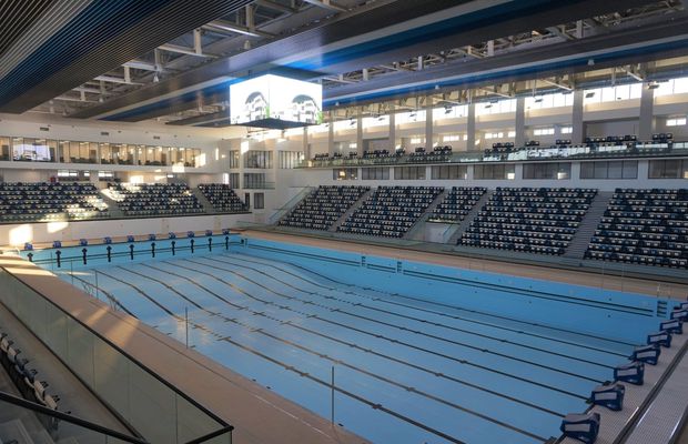 FOTO Imagini spectaculoase din Complexul Olimpic de Natație Otopeni! Inaugurarea ar trebui să aibă loc în luna martie