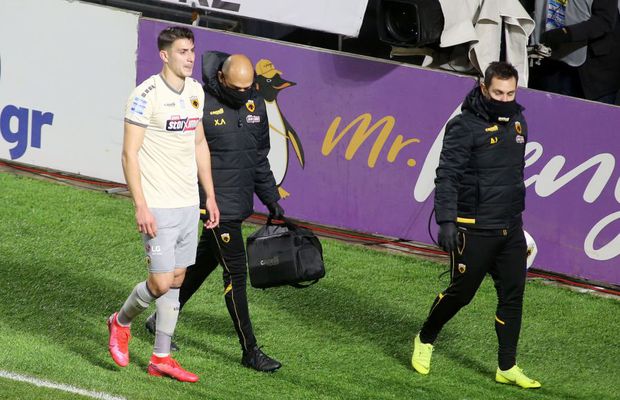 Ionuț Nedelcearu, suspect de o ruptură musculară! S-a accidentat aseară, în Aris - AEK Atena 0-1
