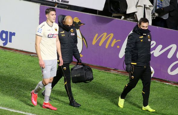 Ionuț Nedelcearu, suspect de o ruptură musculară! S-a accidentat aseară, în Aris - AEK Atena 0-1