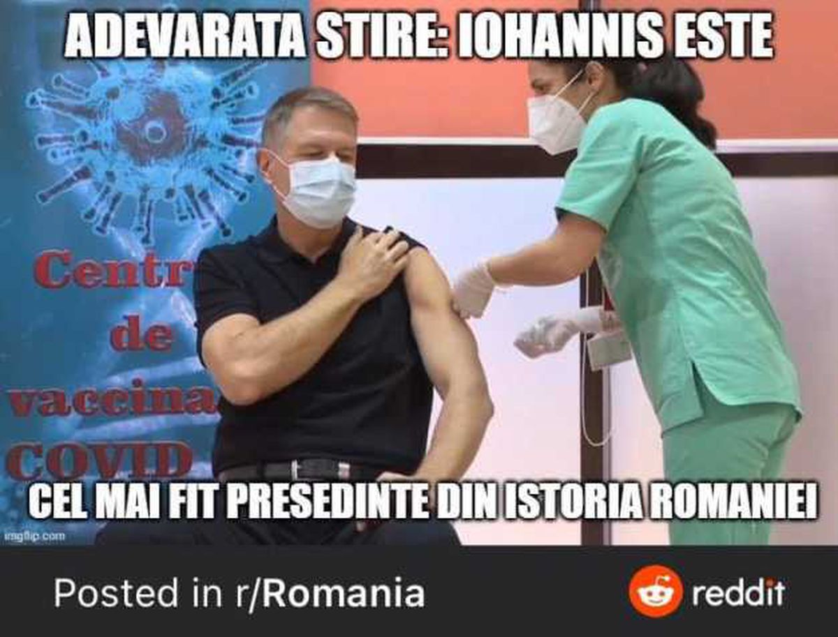 FOTO Glume pe net după ce președintele Klaus Iohannis s-a vaccinat împotriva coronavirusului