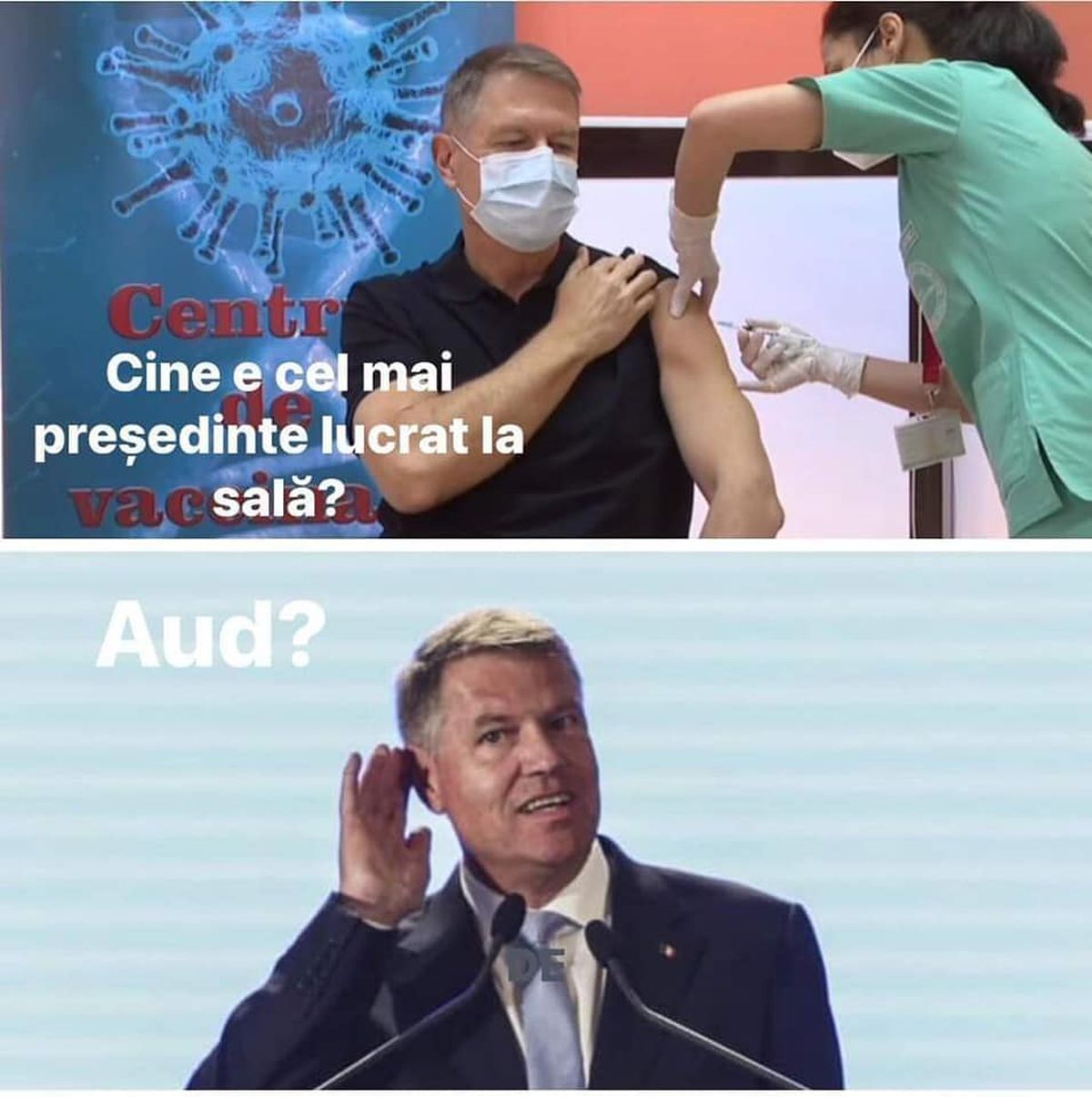 VIDEO Glume în serie pe net, după ce Klaus Iohannis și-a arătat mușchii când a fost vaccinat împotriva Covid-19!