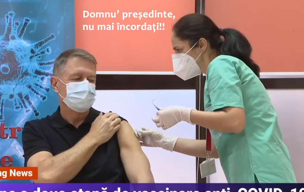 FOTO Glume pe net după ce președintele Klaus Iohannis s-a vaccinat împotriva coronavirusului