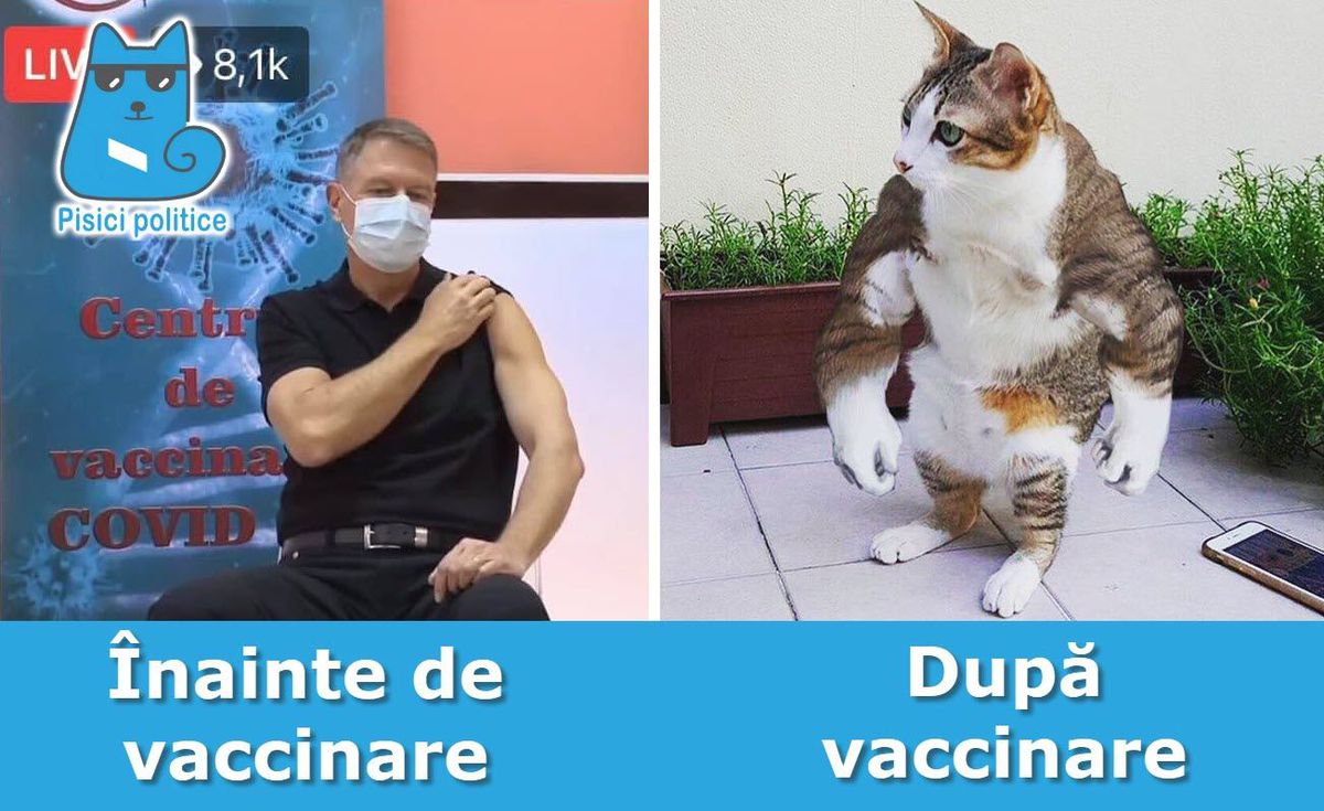 VIDEO Glume în serie pe net, după ce Klaus Iohannis și-a arătat mușchii când a fost vaccinat împotriva Covid-19!