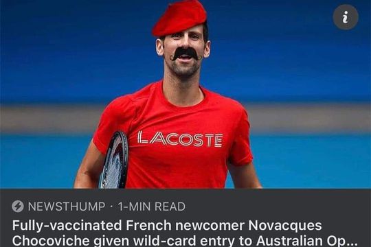 Cele mai noi meme-uri apărute după ce lui Djokovic i-a fost anulată viza de Australia pentru a doua oară