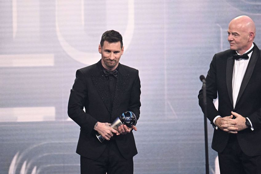 Messi nu a participat la gală, dar a primit trofeul / FOTO: Imagine de la ediția trecută