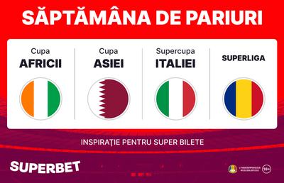 Săptămâna de Pariuri: oferta pentru cele mai tari meciuri ale săptămânii