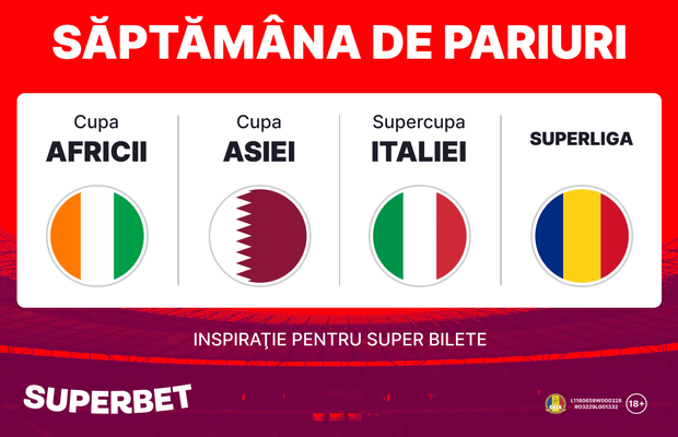 Săptămâna de Pariuri: oferta pentru cele mai tari meciuri ale săptămânii