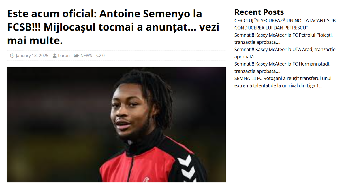 Glosar de știri fake din sport