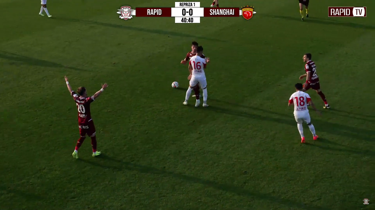 Scandal imens în ultimul amical al Rapidului » Au sărit la bătaie după un fault dur: l-au luat de gât pe un fotbalist giuleștean