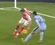 Fază uluitoare în Arsenal - Tottenham: l-a accidentat din dribling pe colegul lui Drăgușin!