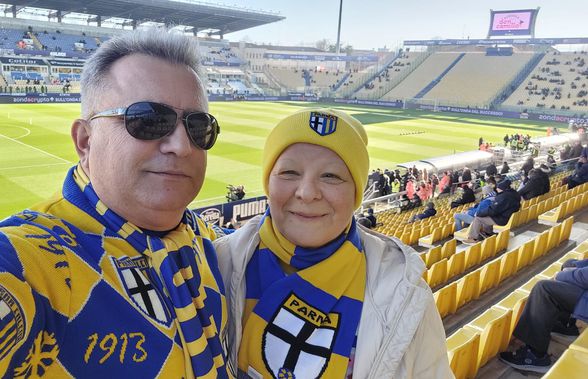 Ei sunt singurii români care au abonament la Parma: „Strigăm, țipăm, ne agităm, fluturăm tricolorul pentru Man și Mihăilă” + Episod hazliu cu Ancelotti: „L-am ținut pe la uși!”