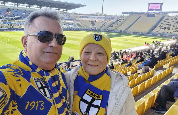 Ei sunt singurii români care au abonament la Parma: „Strigăm, țipăm, ne agităm, fluturăm tricolorul pentru Man și Mihăilă” + Episod hazliu cu Ancelotti: „L-am ținut pe la uși!”