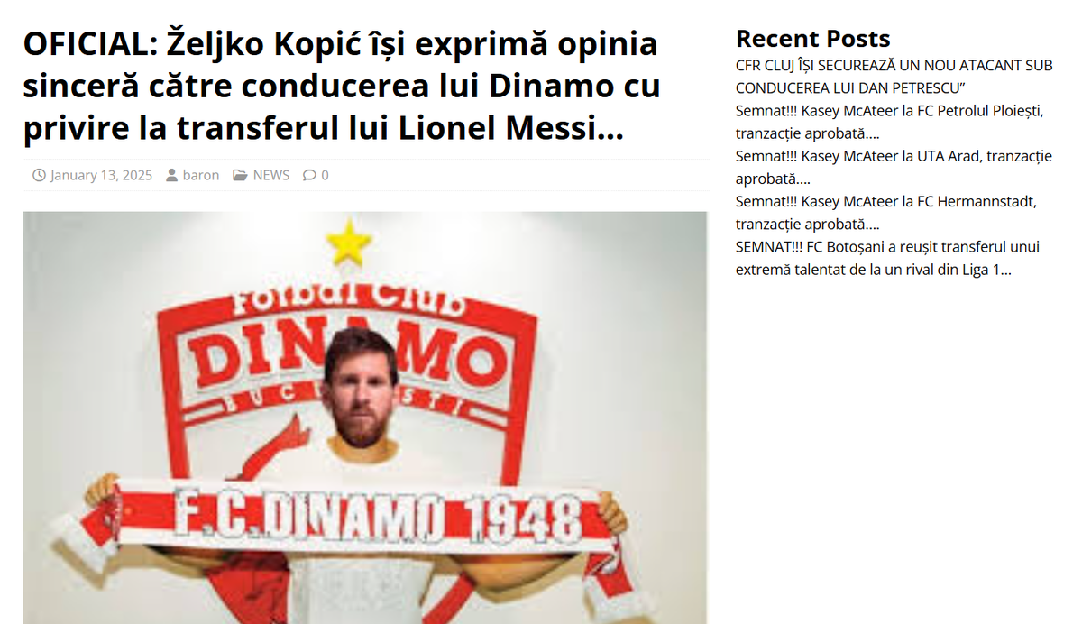 Drăgușin la FC Argeș, Olaru la Dinamo, Ianis Hagi la Botoșani sau Mason Mount la Rapid » Tendință alarmantă! Suporteri invadați de BOȚI, sute de transferuri imaginare răspândite pe site-uri „fantomă”