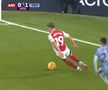 Fază uluitoare în Arsenal - Tottenham: l-a accidentat din dribling pe colegul lui Drăgușin!