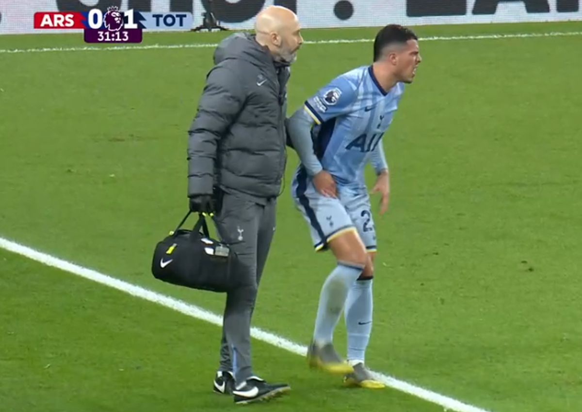 Fază uluitoare în Arsenal - Tottenham: l-a accidentat din dribling pe colegul lui Drăgușin!