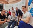 Florin Lehaci, Andrei Mândrilă - Canotorii lotului național alături de copii de la Asociația „Ana și Copiii” Foto: FR Canotaj