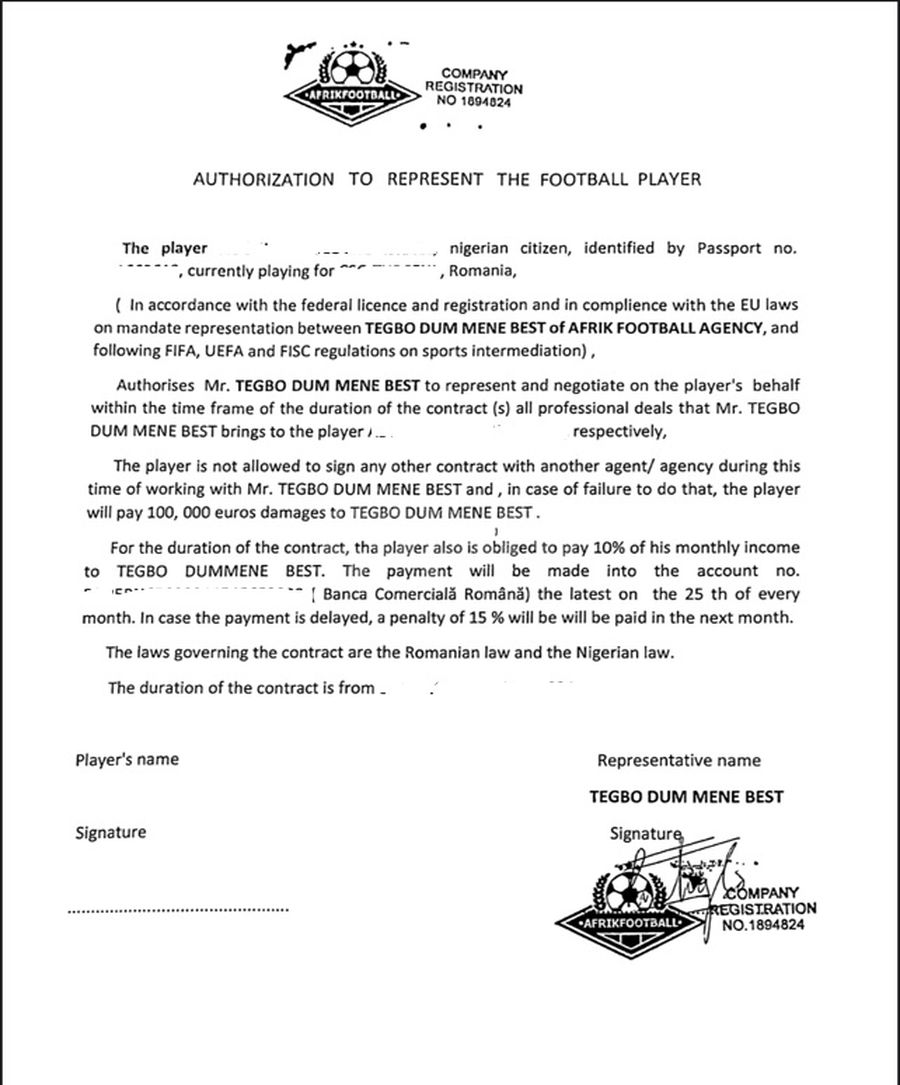 „Rețeaua Nigeria” » Jucători păcăliți sau legați cu clauze aberante de un fost fotbalist care acționează ca fals impresar în România + „Săracii, le cereau colegilor bani pentru Paracetamol!”