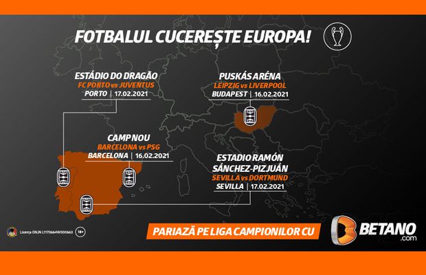 Revin competițiile europene pe Betano!