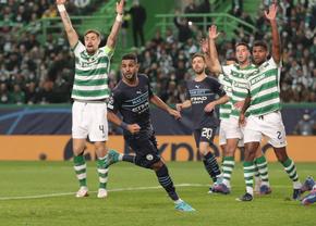Gol bizar în Sporting - City » Toți apărătorii se opriseră, iar Mahrez a refuzat inițial să se bucure! Decizia VAR