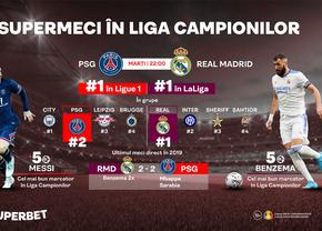 PSG – Real Madrid: Bogaţii Franţei împotriva „galacticilor” Spaniei. SuperCote pentru finala din optimi