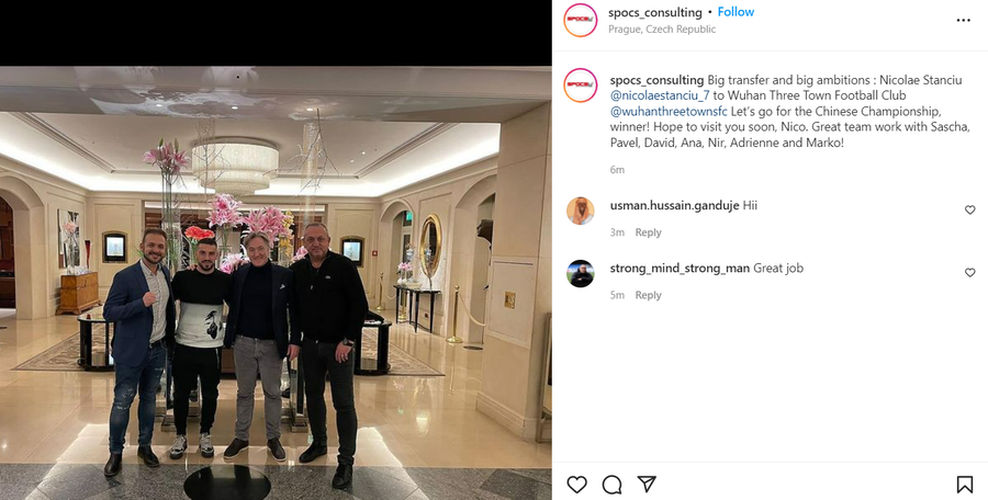 Imaginea originală, din Praga Anamaria Prodan chiar e regina Photoshopului! S-a „băgat” pe fals în poza de la transferul lui Stanciu în China