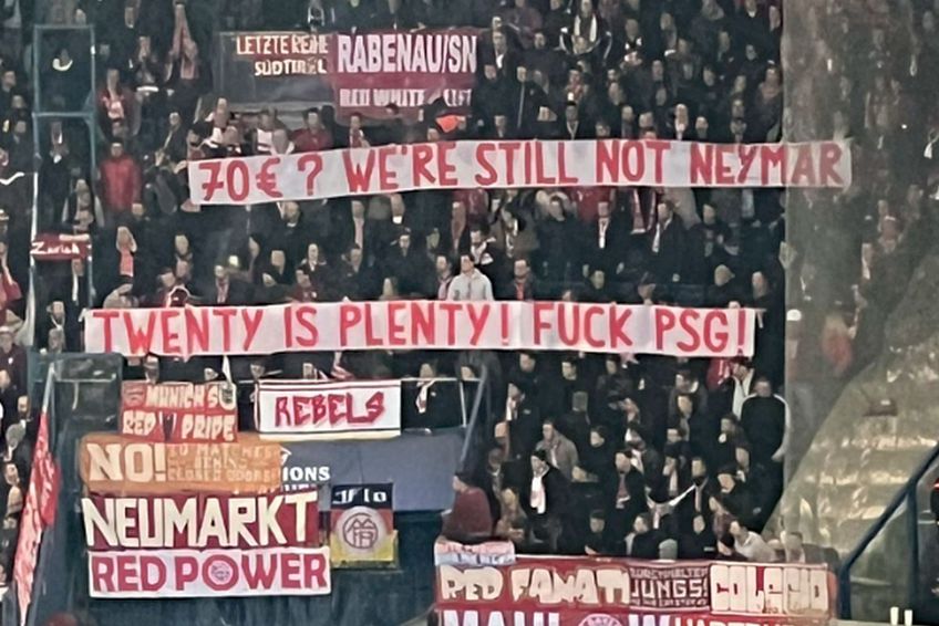 Ultrașii lui Bayern Munchen au protestat împotriva miliardarilor de la PSG