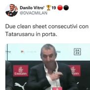 Două meciuri consecutive fără gol primit de Tătărușanu, prilej de rugăciune pentru fanii Milanului :)