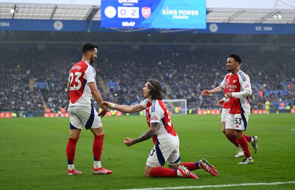 Arsenal a câștigat pe final cu Leicester și s-a apropiat de Liverpool » Cum arată clasamentul din Premier League