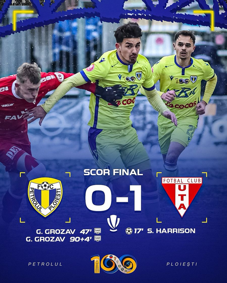 Sursă foto: Facebook Petrolul Ploiești Petrolul, protest pe contul oficial după eșecul cu UTA » Ironie la adresa deciziilor de arbitraj