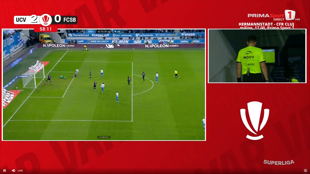 Golul marcat de Matei, anulat pentru ofsaid de Marian Barbu