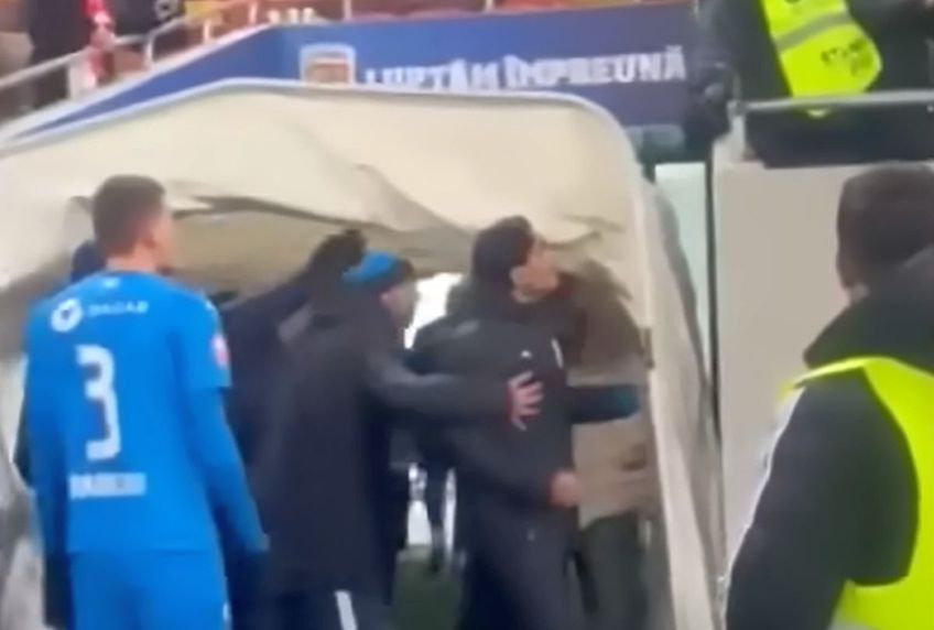 Ștefan Baiaram a scuipat un suporter dinamovist, la finalul meciului cu Craiova // FOTO: captură Prima Sport