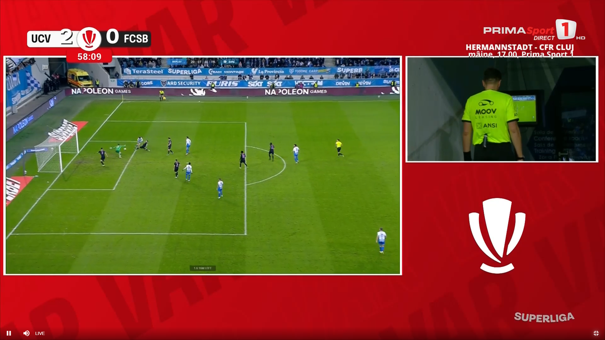 Golul marcat de Matei, anulat pentru ofsaid de Marian Barbu