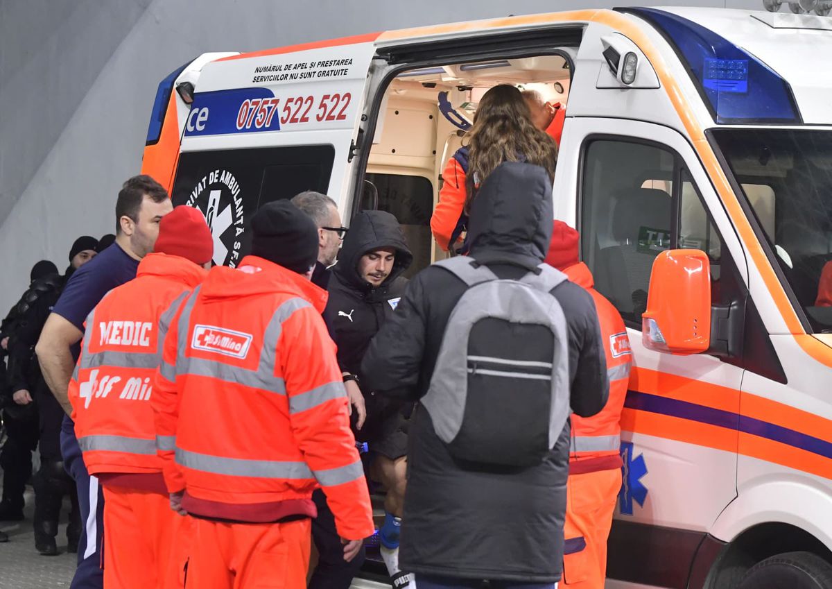 Screciu, la ambulanță după Craiova - FCSB