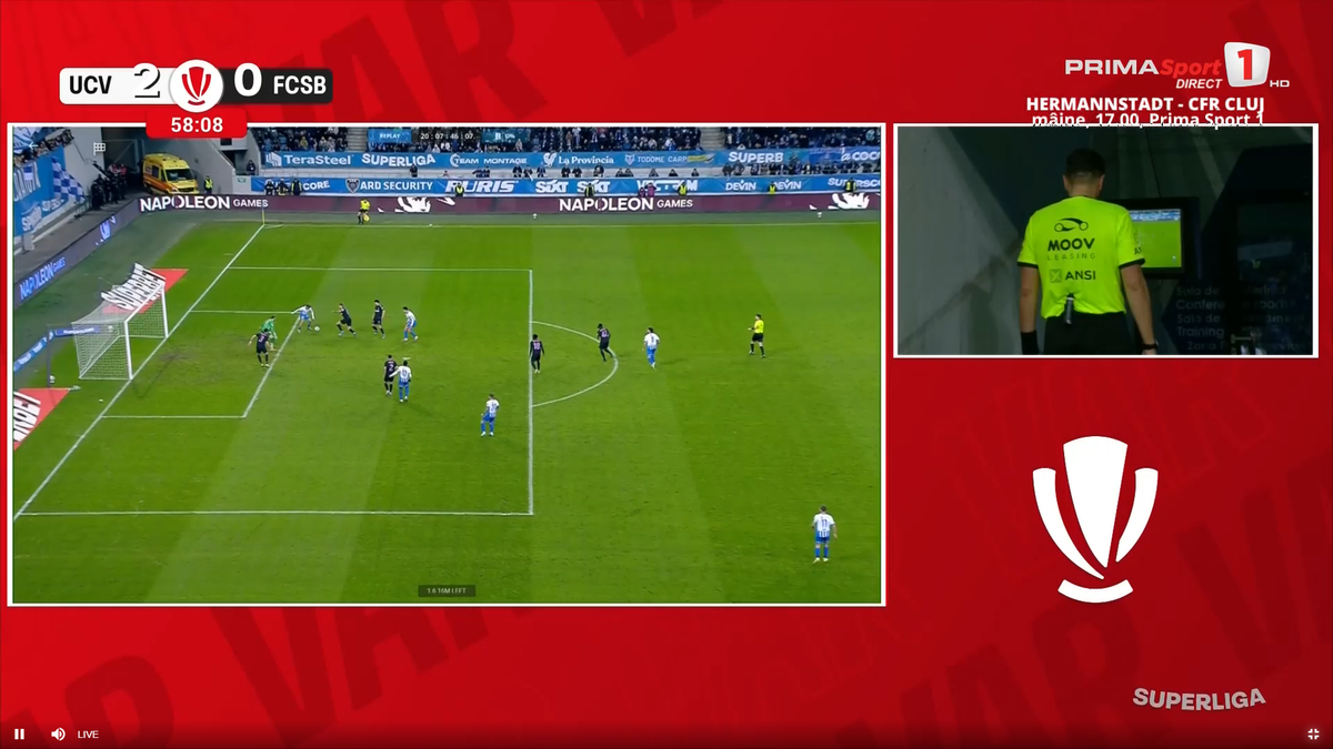 Golul marcat de Matei, anulat pentru ofsaid de Marian Barbu