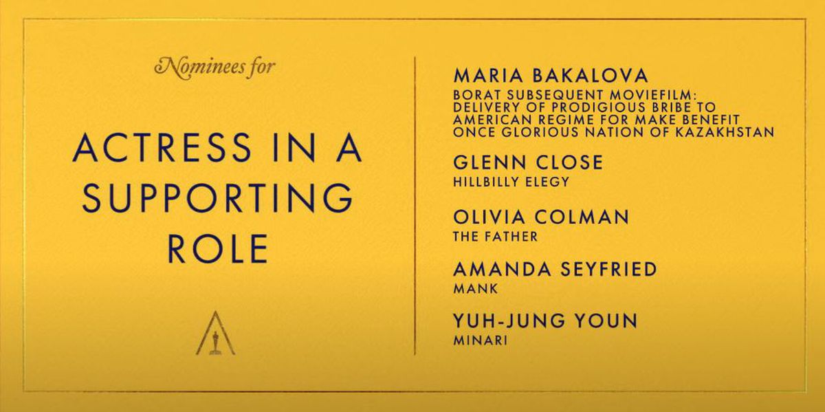 Nominalizări Premiile Oscar