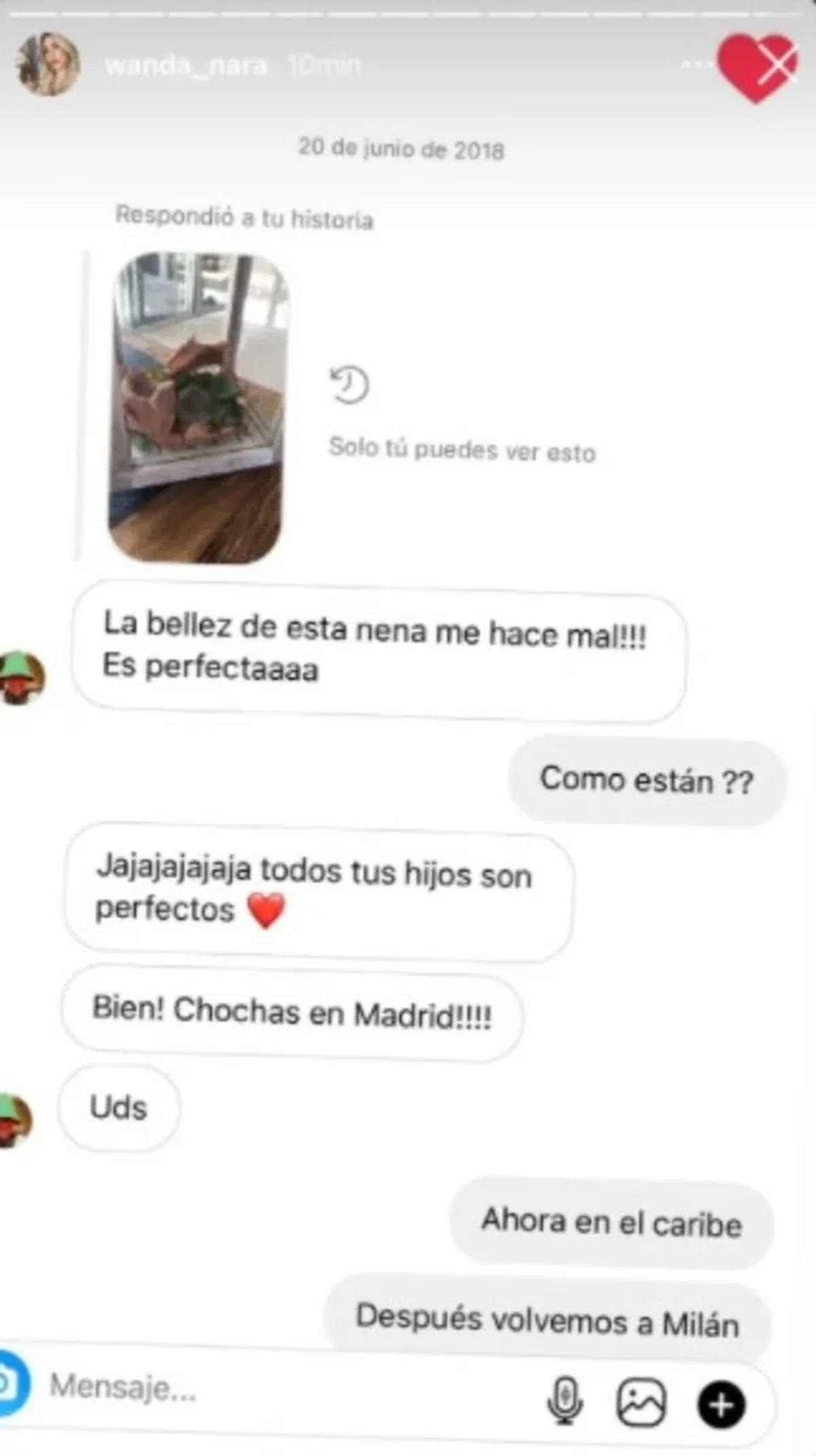 Contul Wandei Nara de Instagram, spart