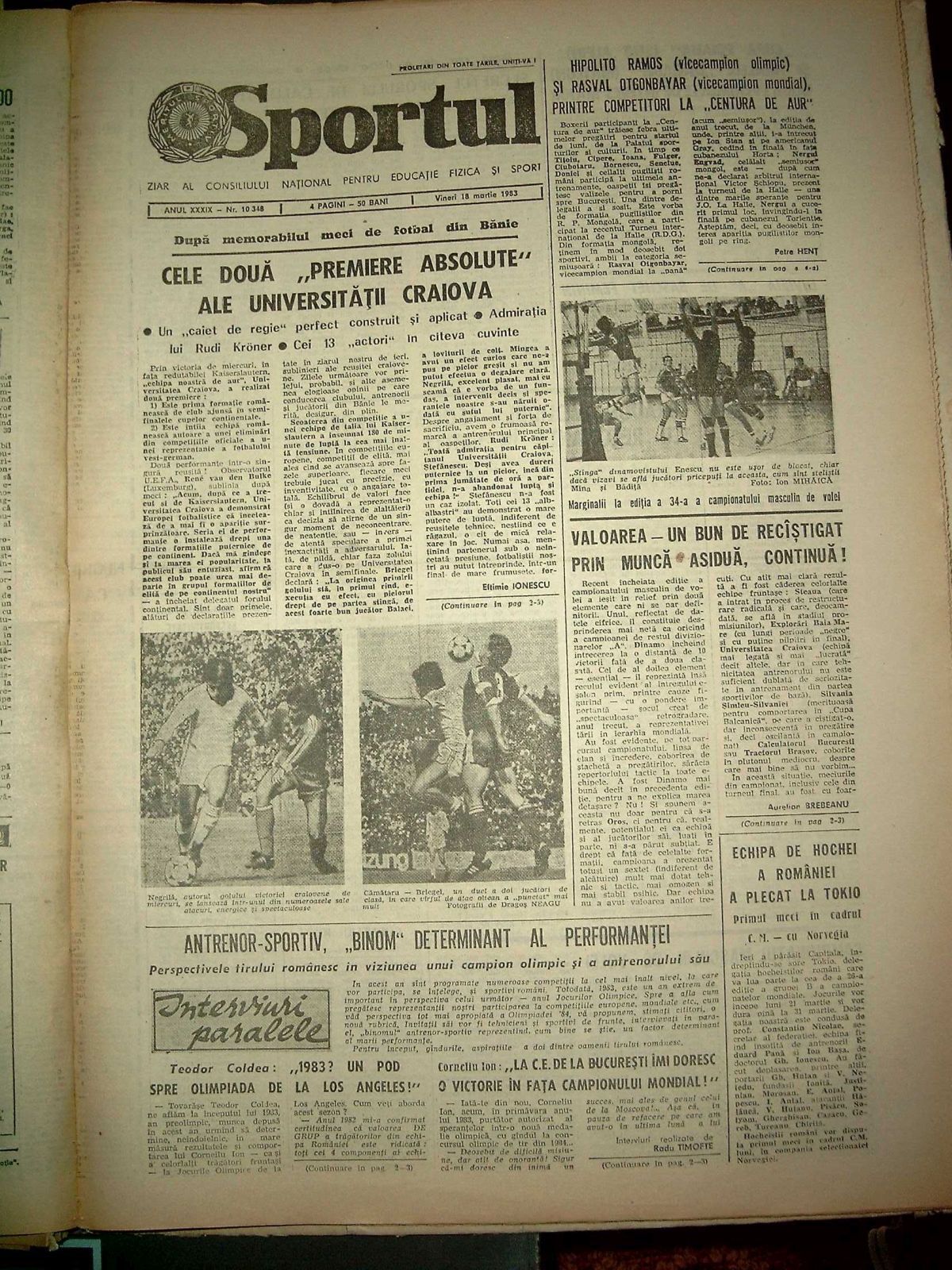 39 de ani de la calificarea Craiovei în semifinalele Cupei UEFA » Secretele eroului Negrilă: câți bani i-a adus golul decisiv, de ce n-a rămas în RFG alături de Marcel Răducanu, din ce motiv l-a luat de păr pe Halagian și ce pensie „nesimțită” are acum
