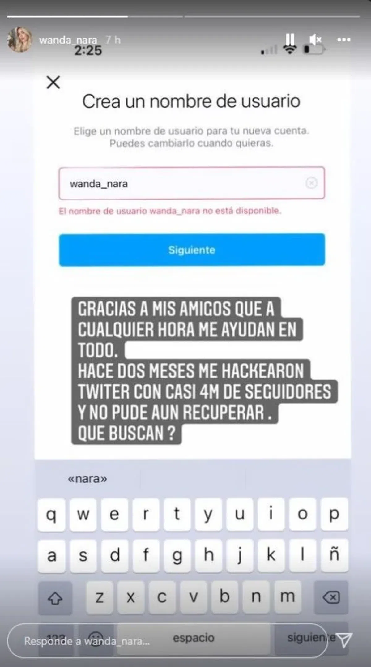 Contul Wandei Nara de Instagram, spart