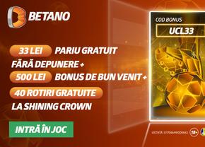 Joacă FĂRĂ RISC în Liga Campionilor pe Betano!