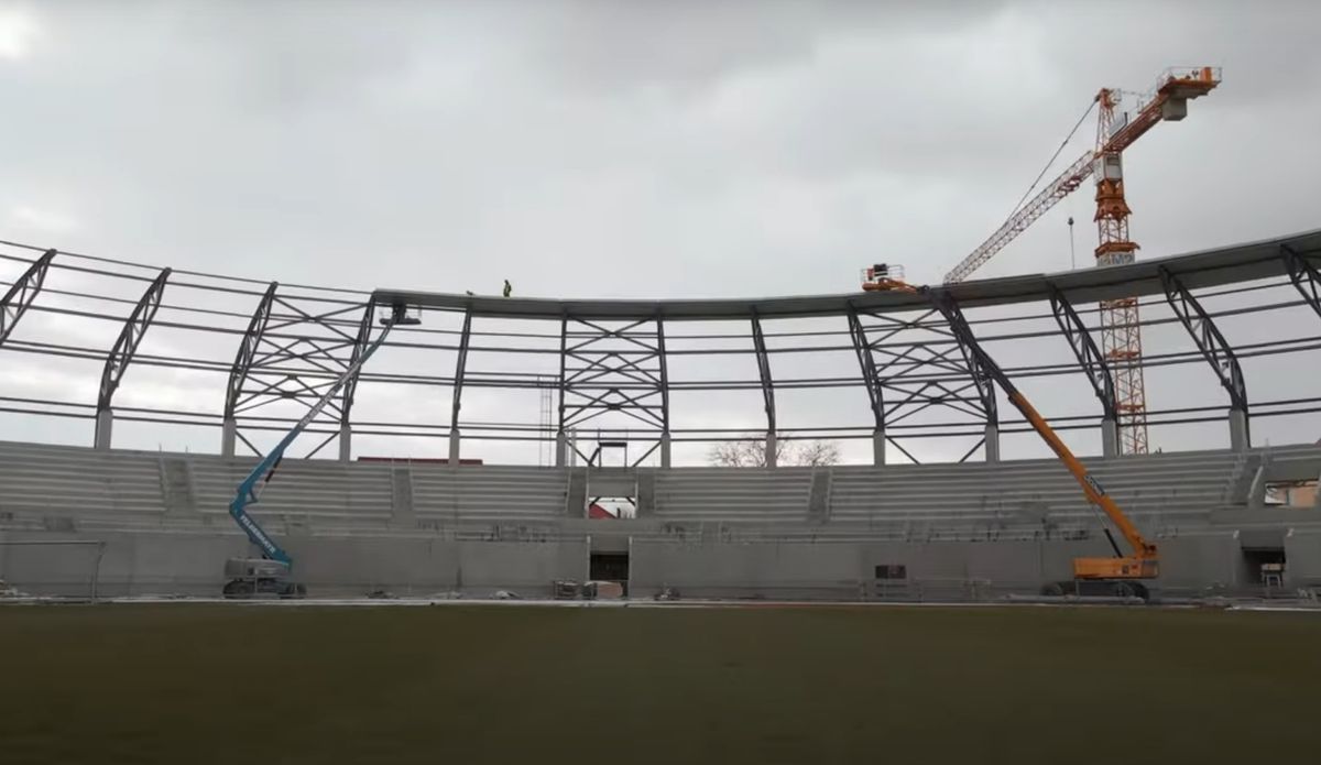 Cum arată lucrările la stadionul lui Hermannstadt - martie 2022