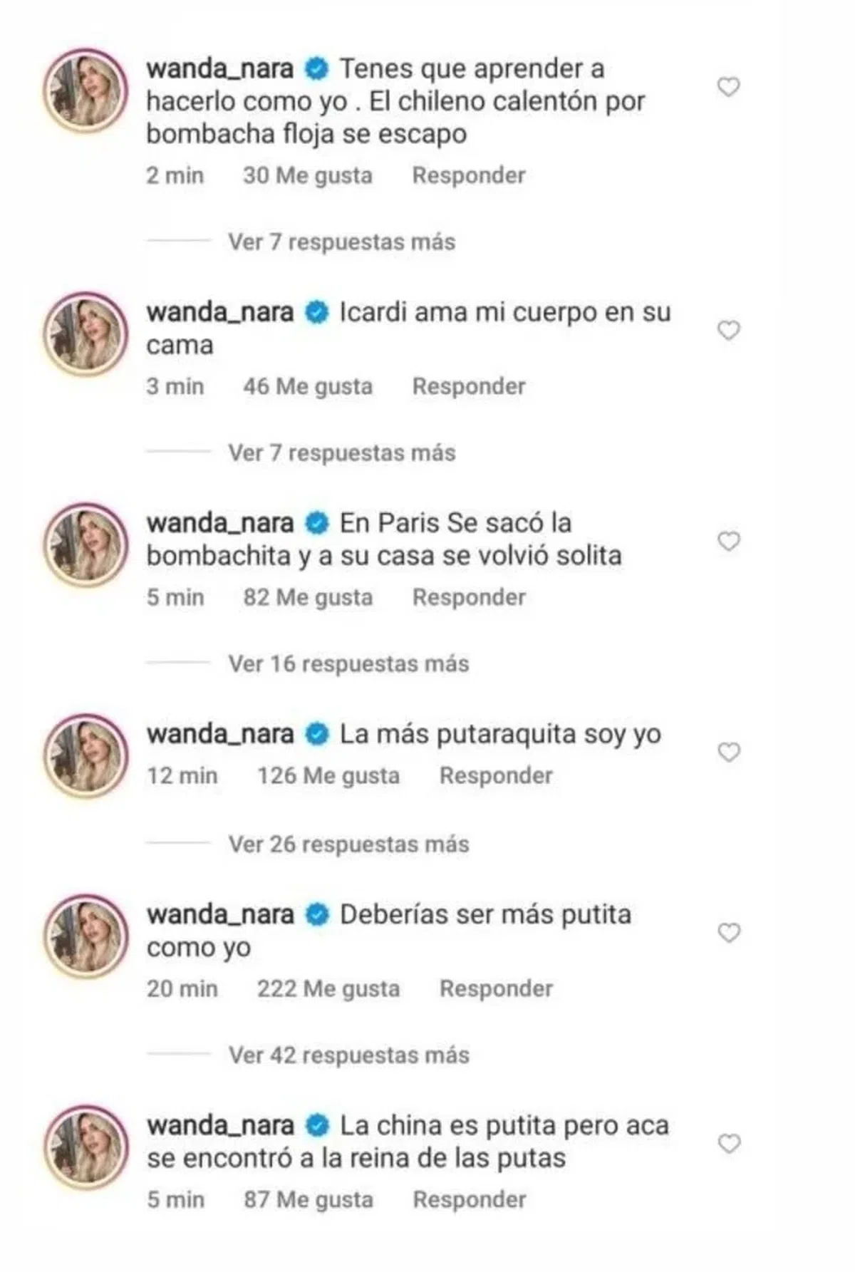 Contul Wandei Nara de Instagram, spart