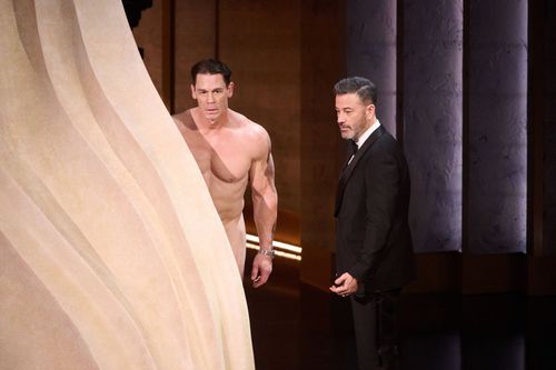 John Cena și prezentatorul galei Oscarurilor, Jimmy Kimmel / Foto: Imago