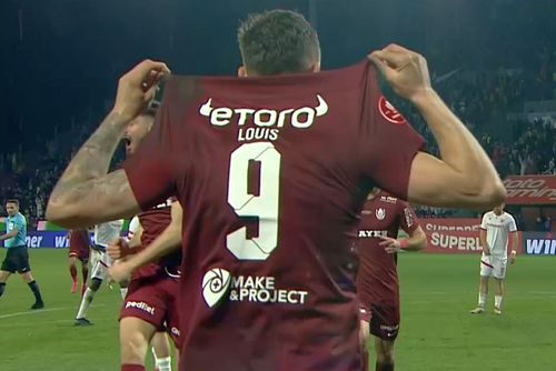 Gestul făcut de Louis Munteanu după golul din CFR Cluj - Dinamo